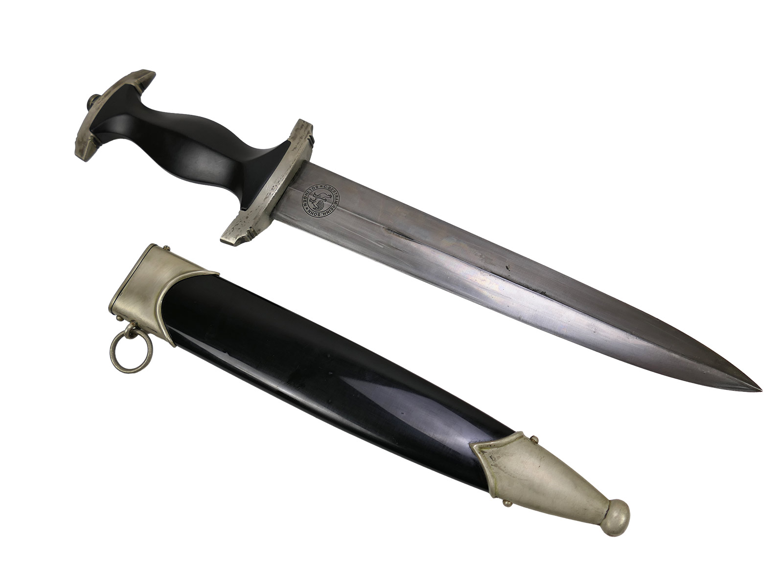 SS Black RZM Service Dagger M33 MEHT, manufactured by Bertram Solingen – TOP!!