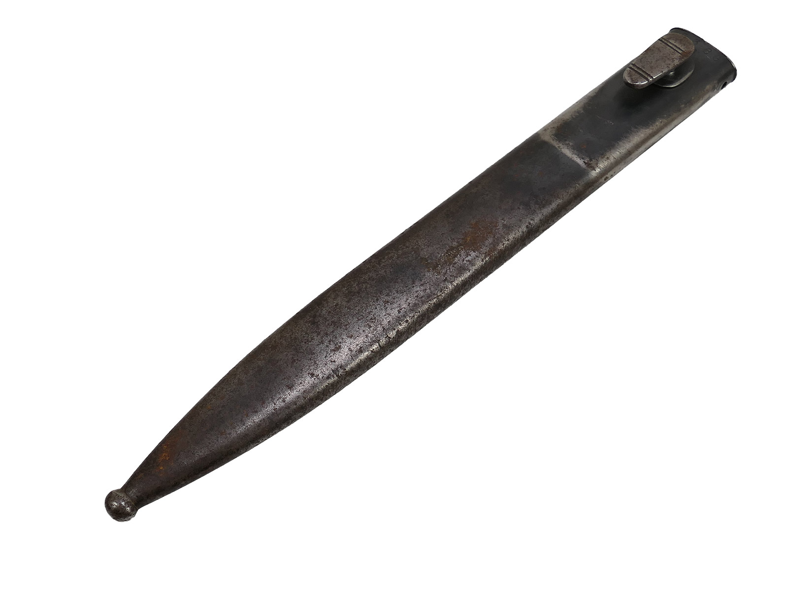 Wehrmacht M84/98 S/174 bayonet, 1937 K98 carbine / sidearm with scabbard, BATTLE-WORN