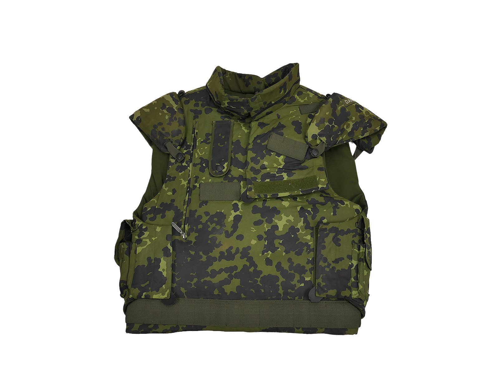 #7/ Danish Fragmentation Protective Vest Woodland MEDIUM with Softshell - Fragmentation Protective Vest Denmark
