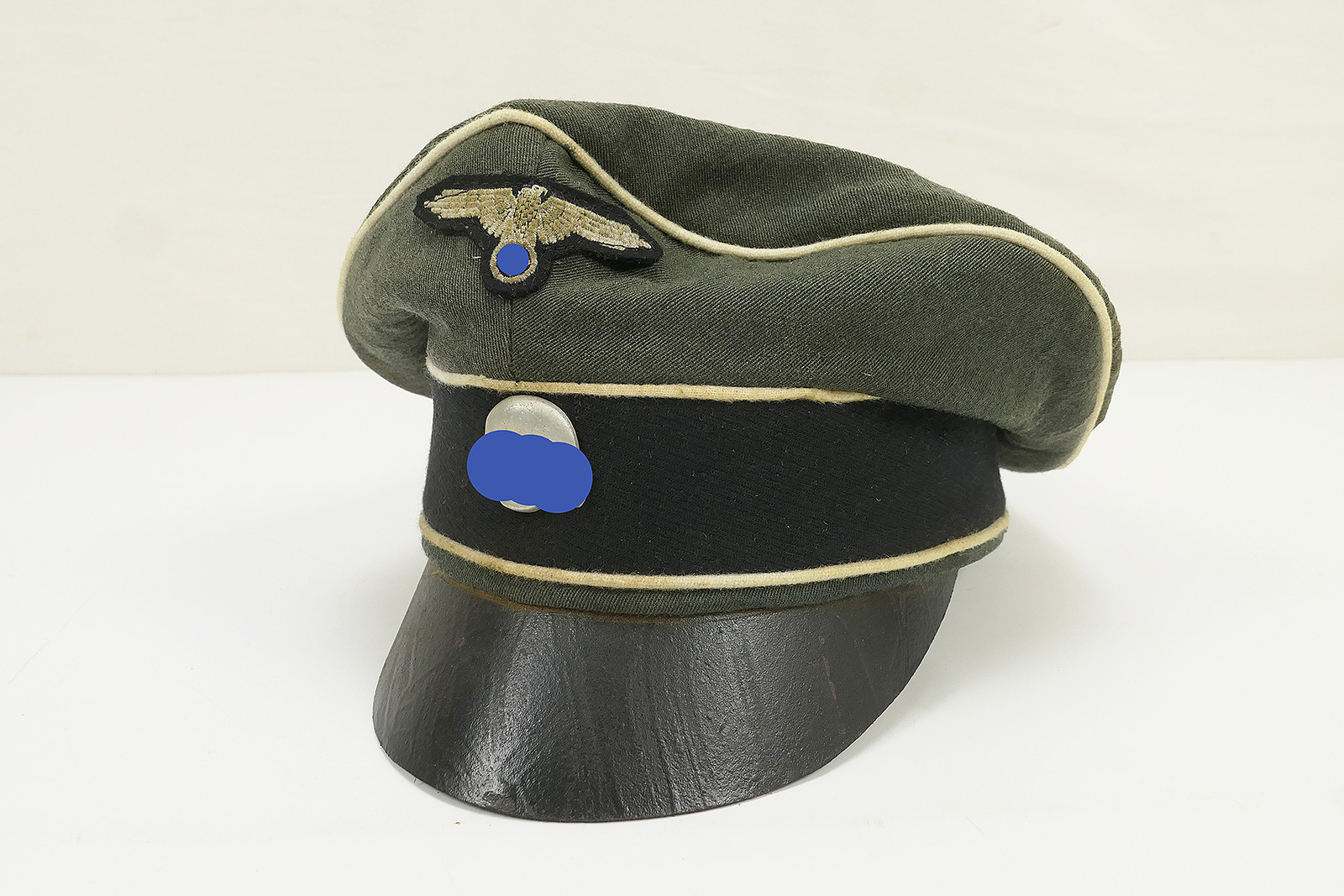 P1560111 Waffen SS infantry peaked cap Crusher Cap size 58 with effects - unique piece