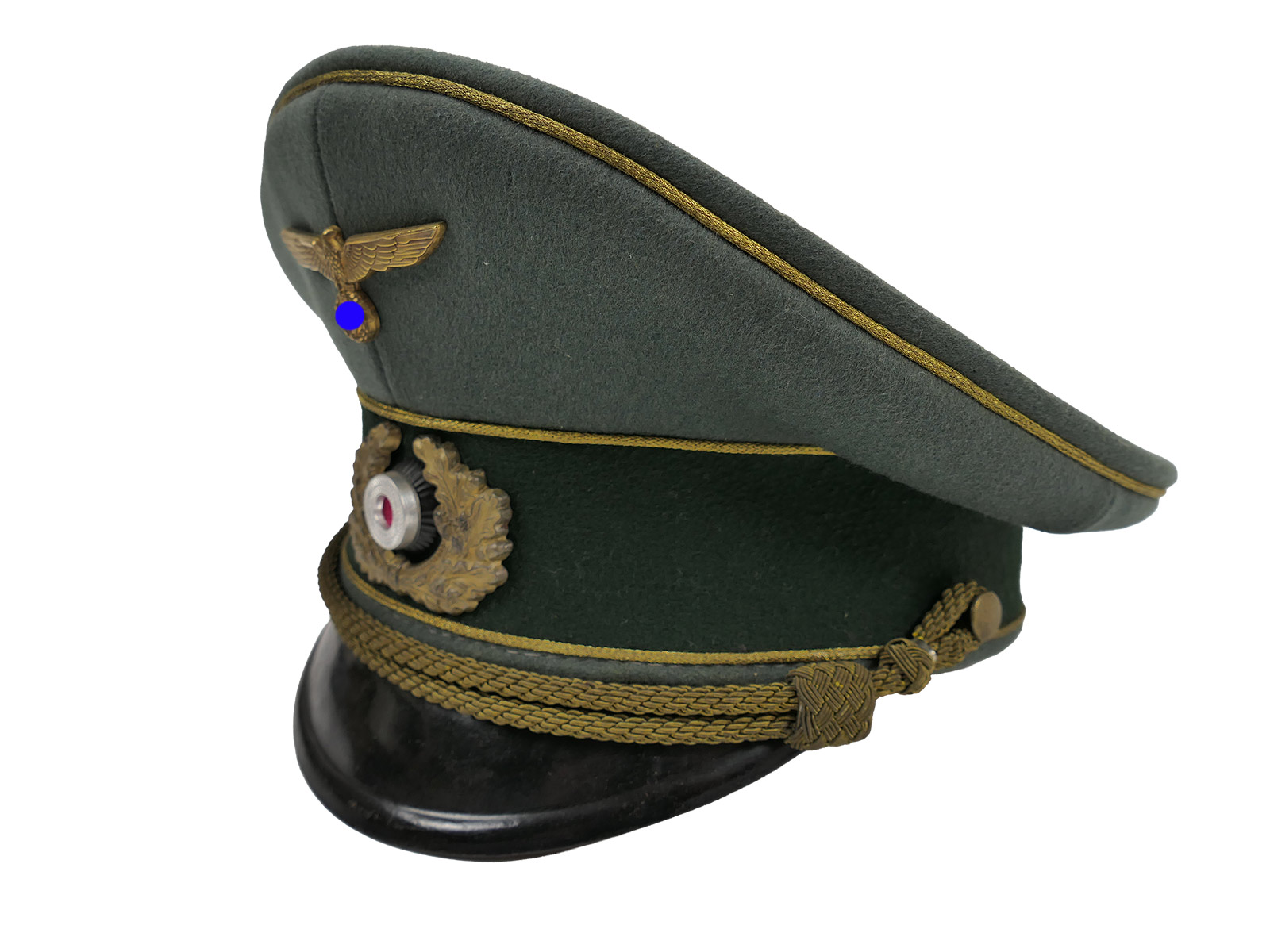 Antique Wehrmacht General’s peaked cap, size 58, with excellent patina – COLLECTION BATTLE WORN