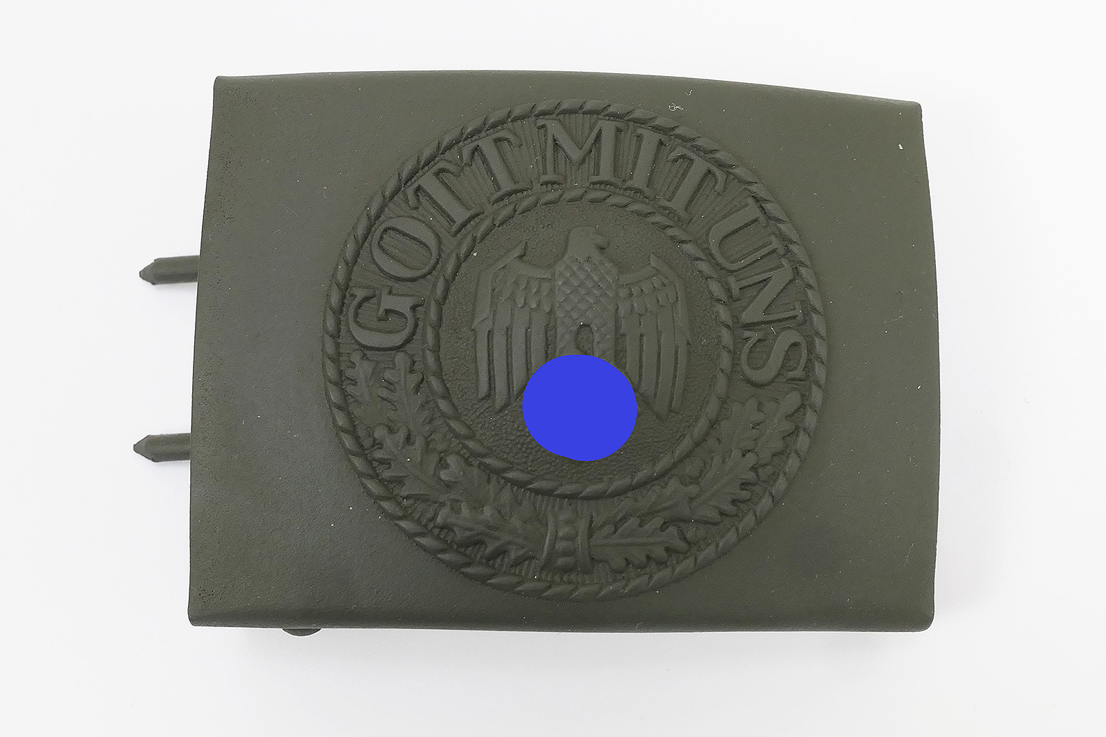 Wehrmacht army belt buckle steel J.F.S. field gray belt buckle