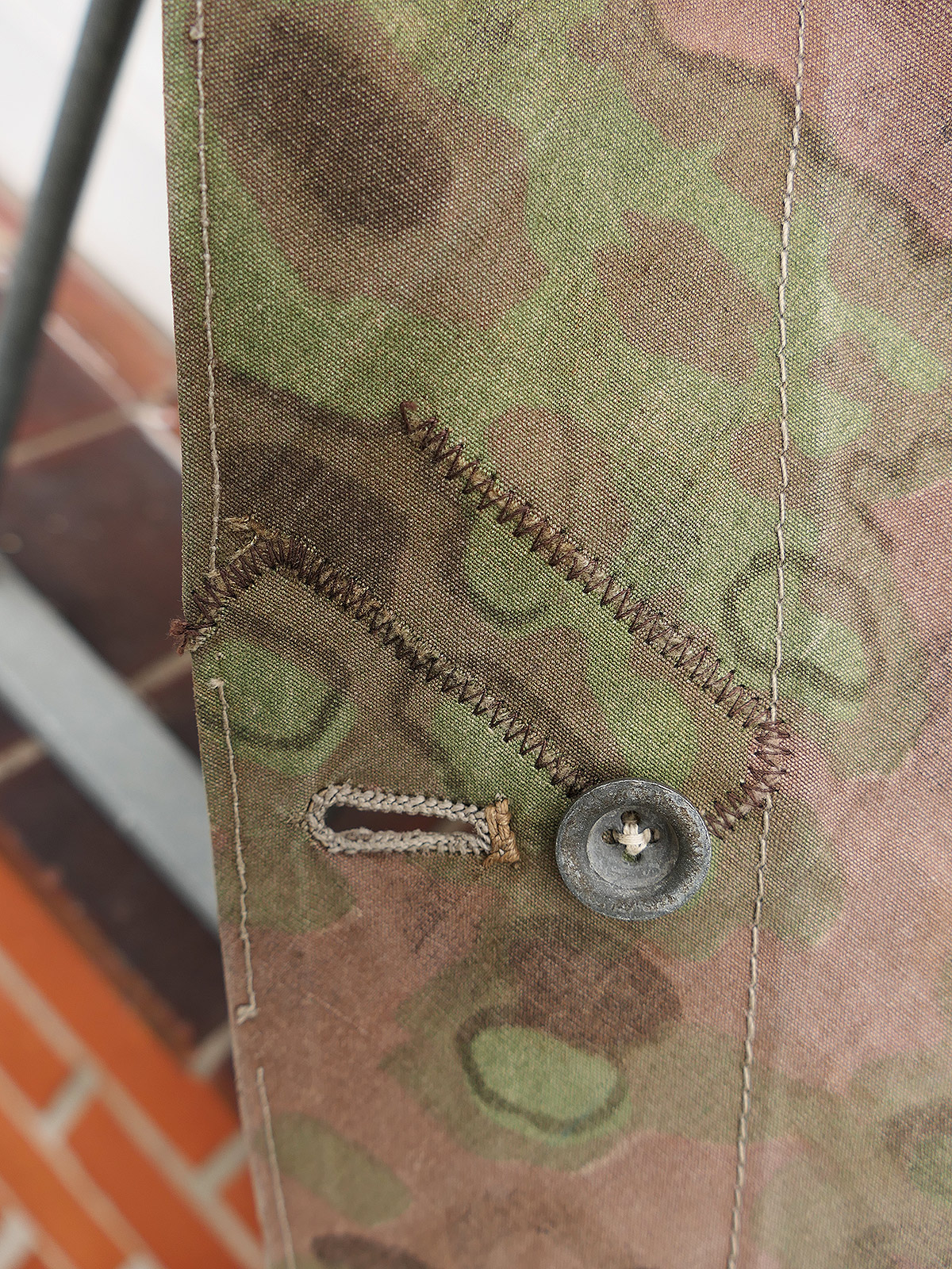 #A/ Waffen SS Original Tarpaulin – Oak Leaf Camouflage Tarpaulin – Battle-Worn
