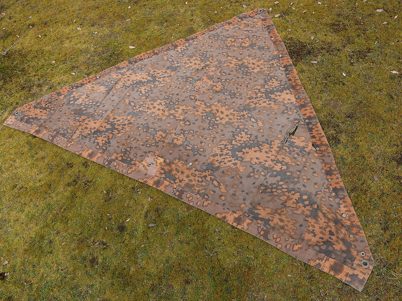 #B/ Waffen SS Original Shelter Canvas Oak Leaf Camouflage Tent Fabric