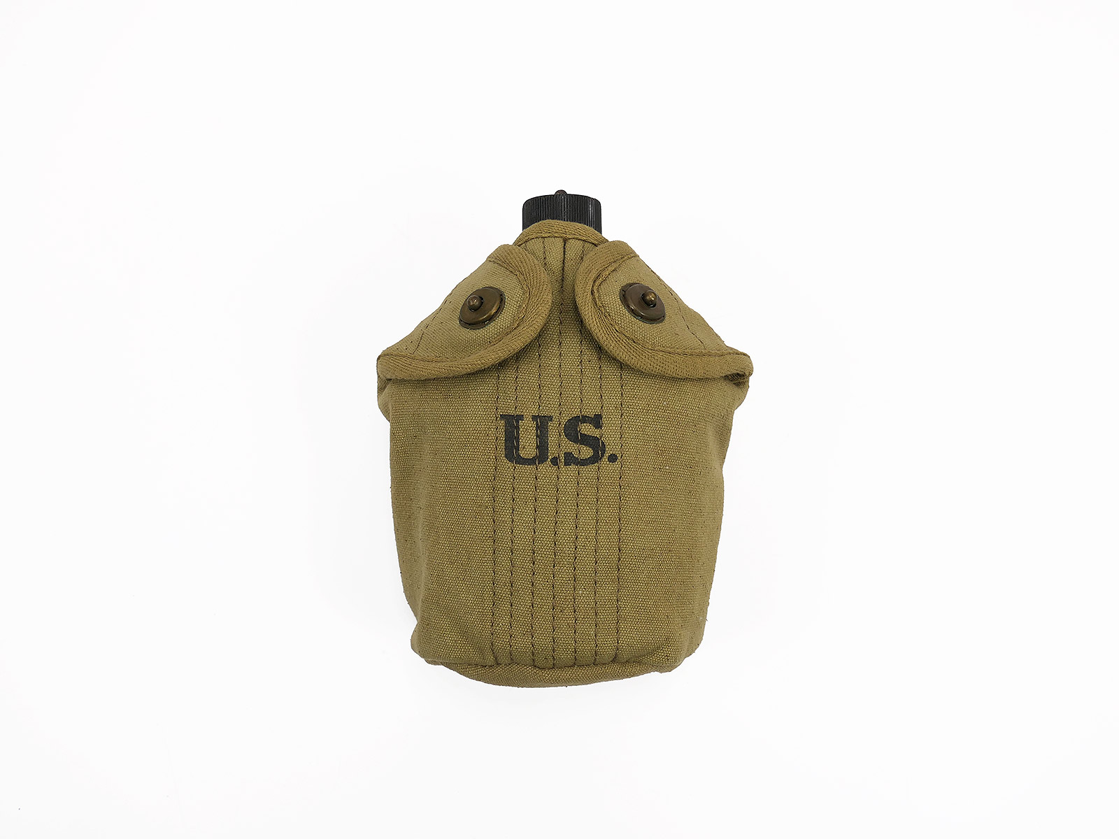 Original US Army WW2 canteen with mug and repro cover 