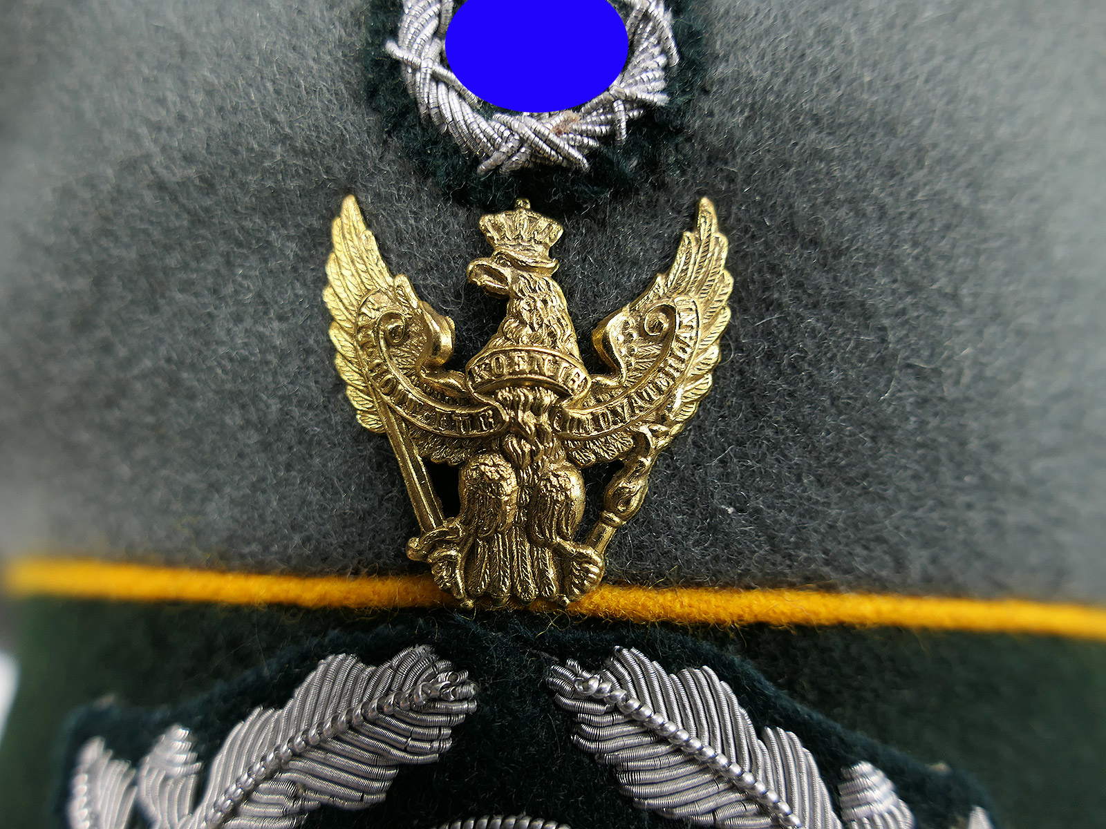 Wehrmacht peaked cap, Cavalry Regiment 6 officer’s cap with Schwedt eagle, size 56, premium museum-quality reproduction, COLLECTION