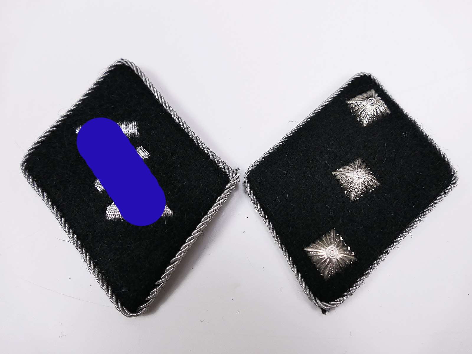 P1546106 Waffen SS collar mirror Untersturmführer 23rd Pz. Div. NEDERLAND for field blouse uniform