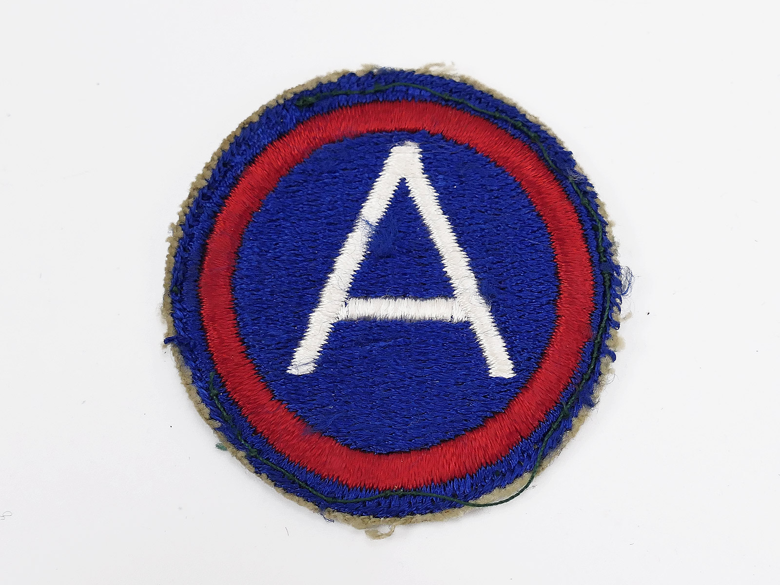 Original US ARMY WW2 Badge " US 3rd Army " Cut Edge Pattern