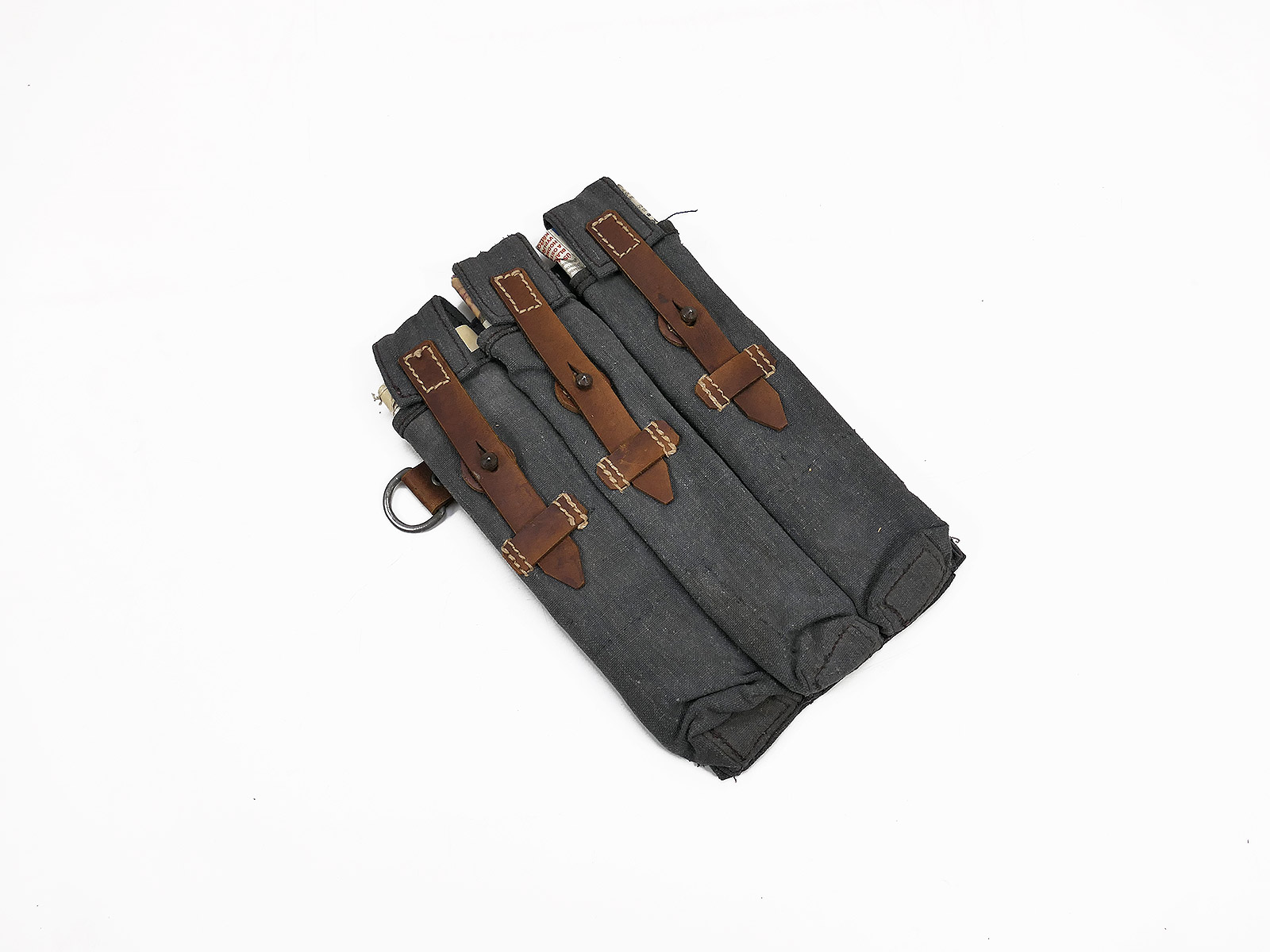 #1 Wehrmacht Luftwaffe MP 38/40 magazine pouch, original material, blue-grey, MP38 MP40 