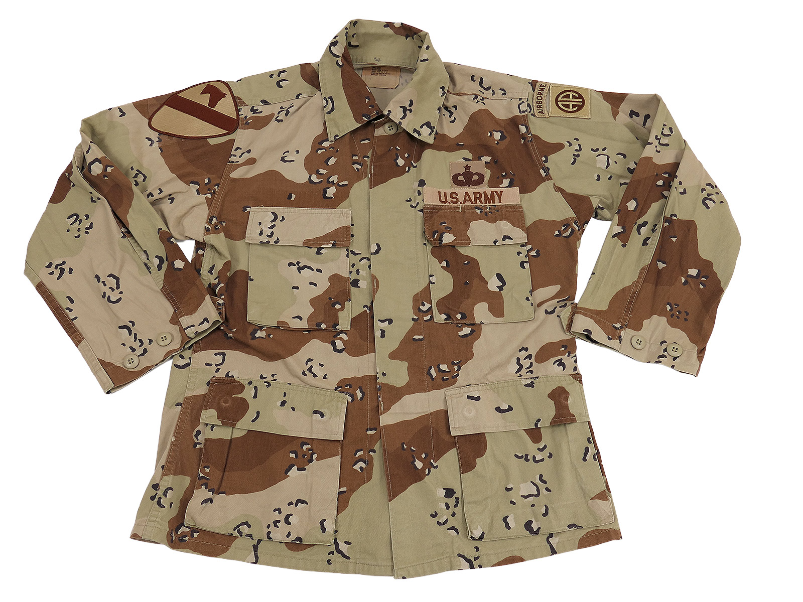 US Field Jacket – Combat Coat – Desert Storm Airborne Camouflage Jacket – 6 colours – chocolate chip – Size Small