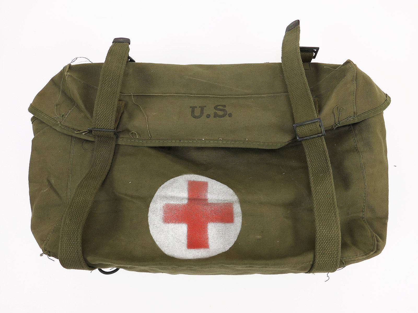 1x Grade 'B' US Pack Field Cargo M-1945 Medic's Bag, Red Cross 