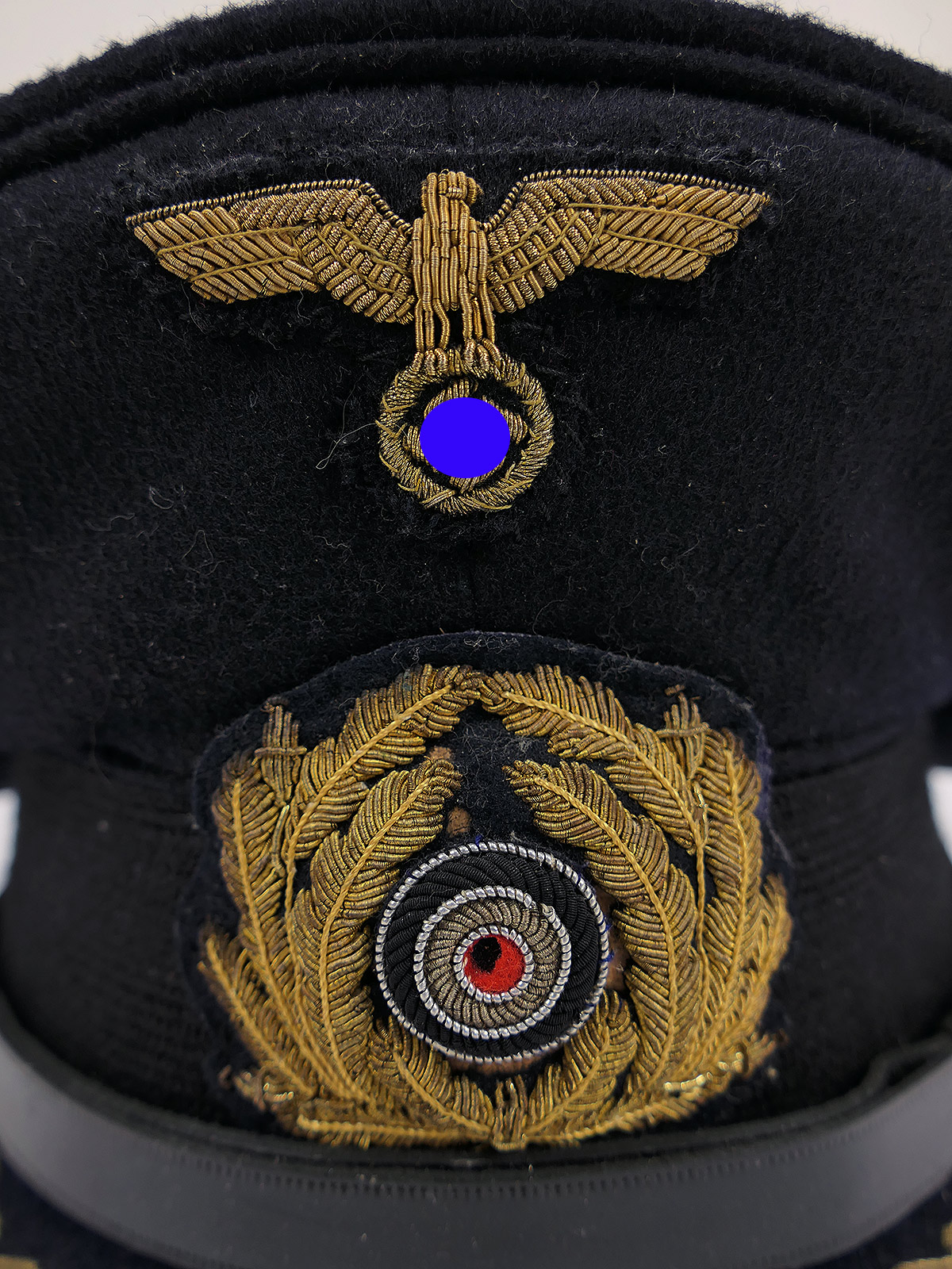 Antique naval cap ‘ADMIRAL’ with original trimmings (cap eagle and cockade) COLLECTION