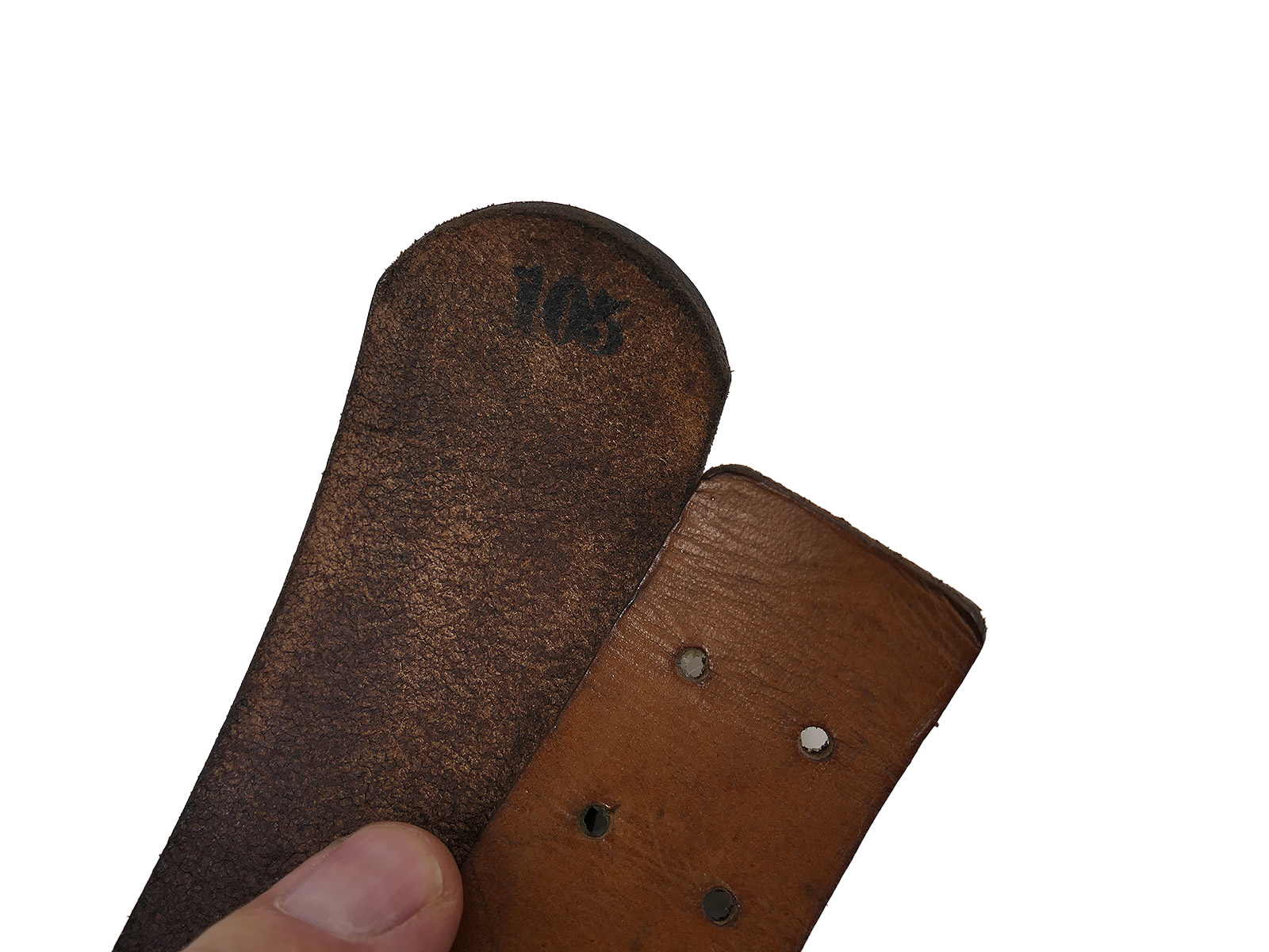 Luftwaffe Vintage Belt / Leather Belt, 105 cm, with Luftwaffe Pilot Aluminium Buckle – BATTLE WORN