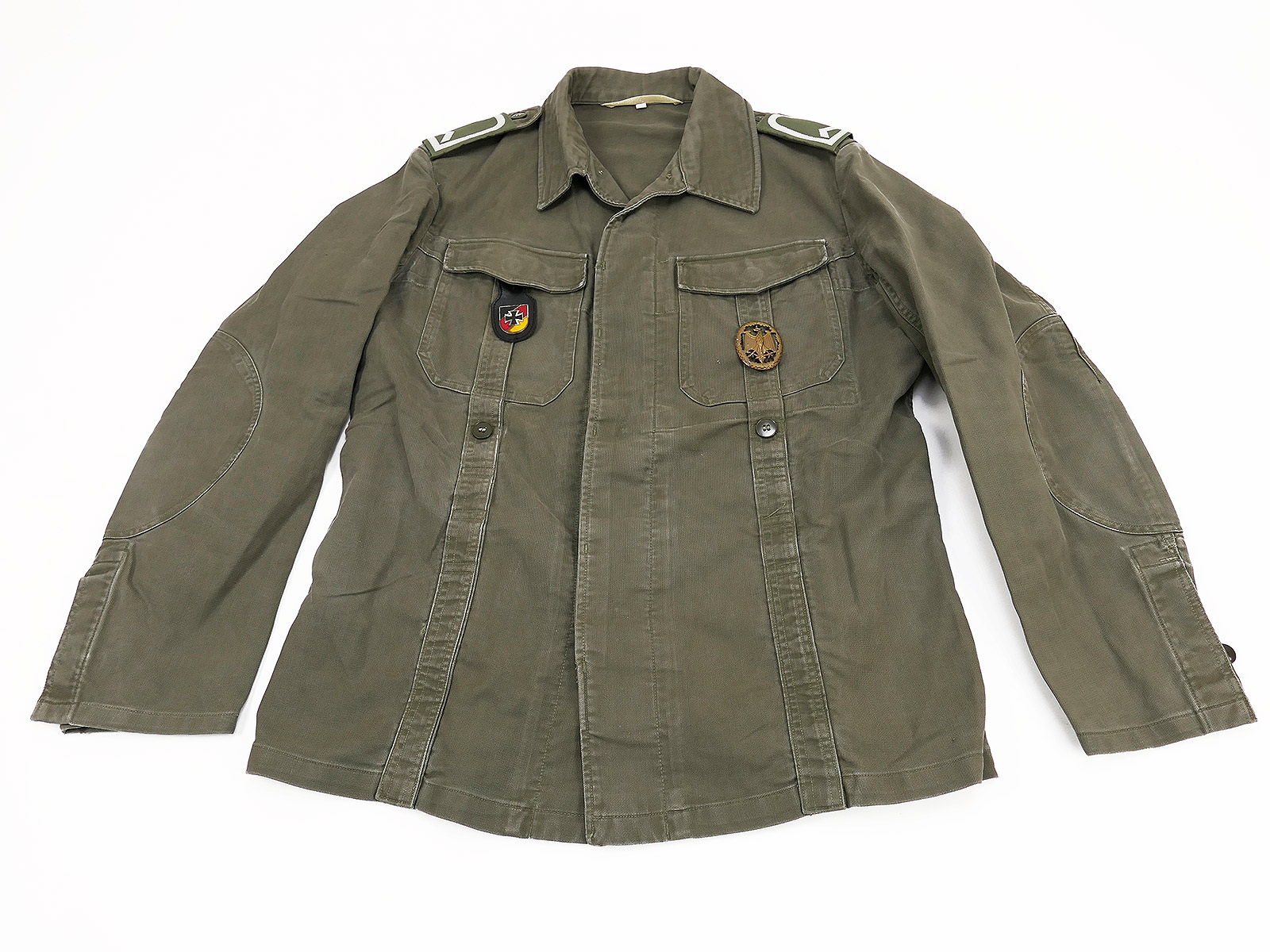 Original Bundeswehr early moleskin field blouse jacket, combat uniform, olive, 1963, size 5, from a COLLECTION
