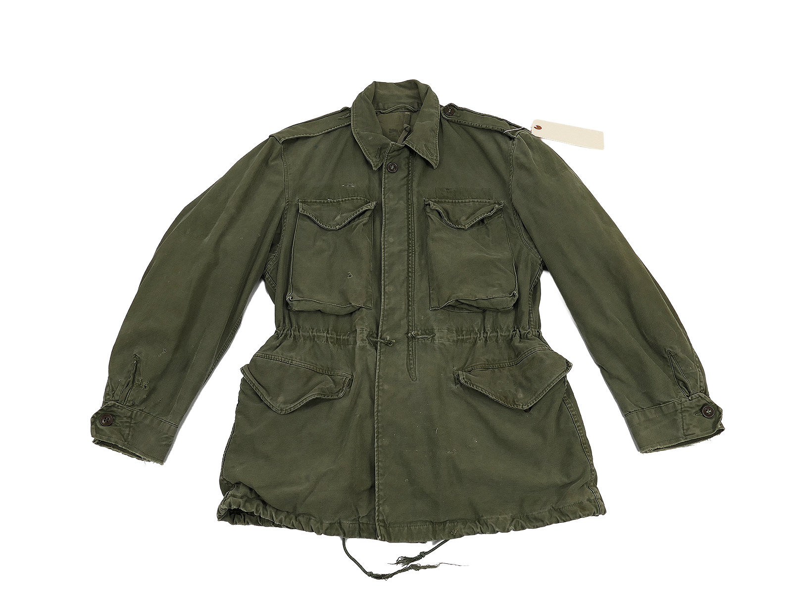 Original US M1951 Field Jacket olive M51 Field Jacket Korea Vietnam Era dated 1953 Size Small