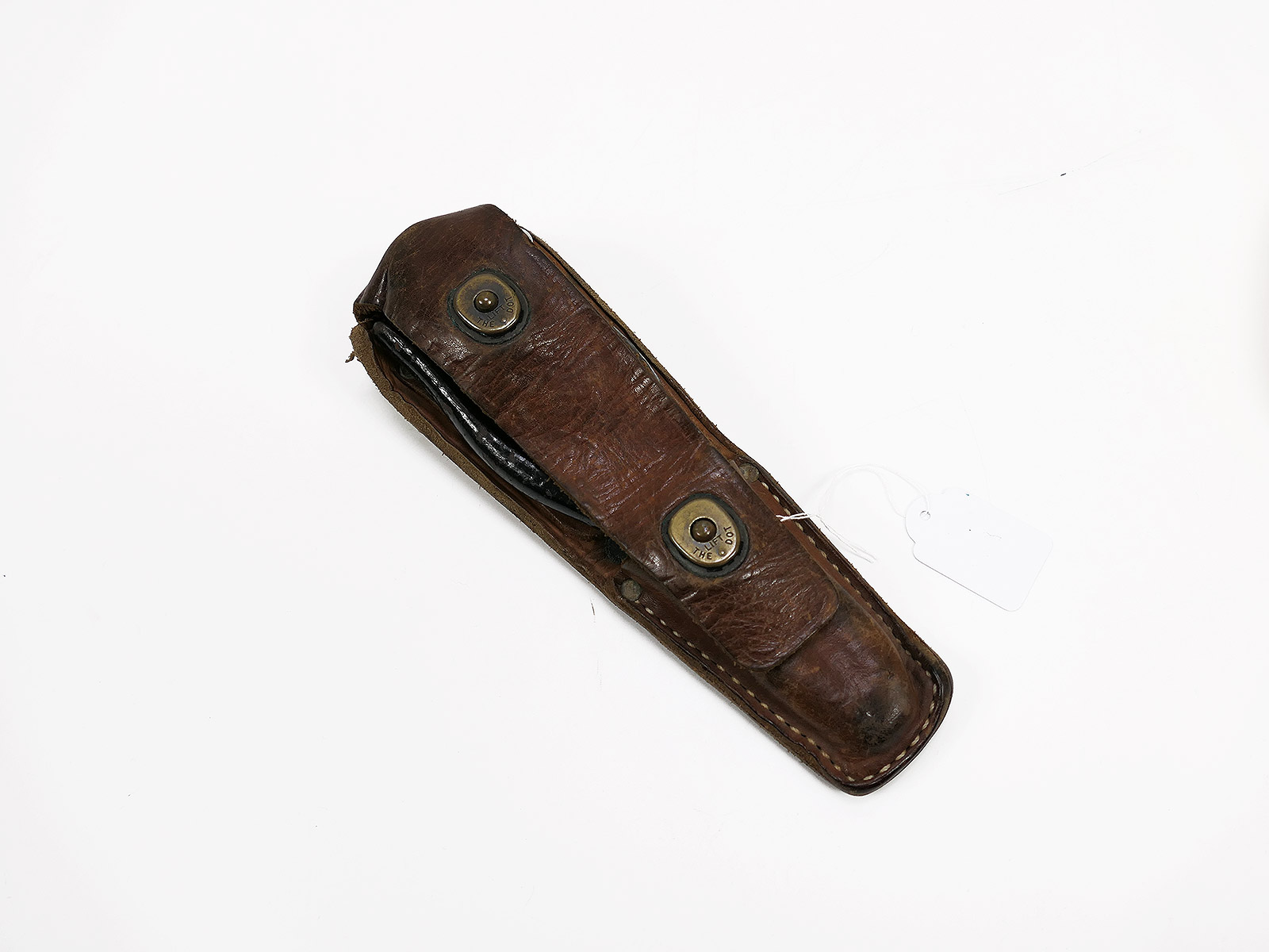 US WW2 Signal Corps Engineer Tool Kit CS-34 pouch with pocket knife & pliers knife & pliers