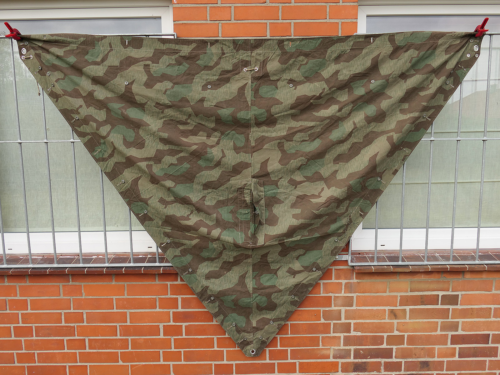 Original Wehrmacht M31 tent canvas, splinter camouflage, camouflage tent fabric – COLLECTION BATTLE WORN