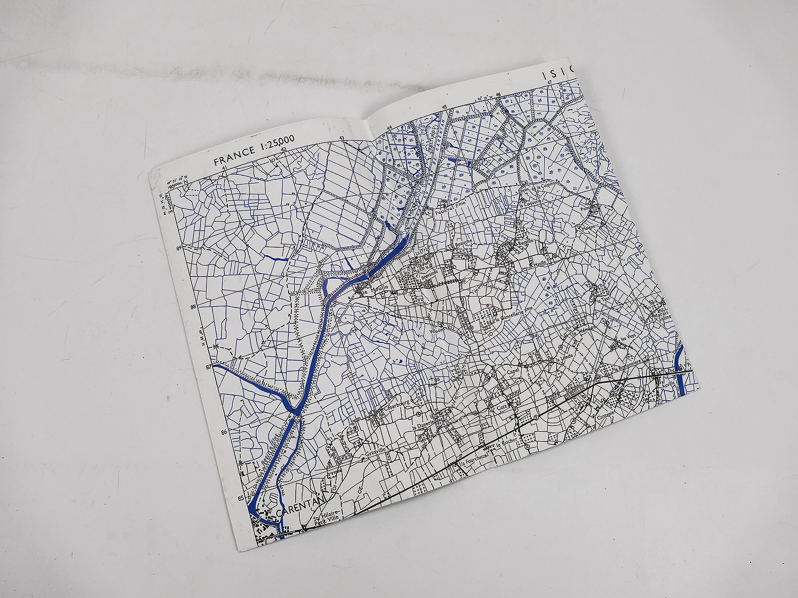 US Army WW2 Bigot Landing Map, Isigny Map, Map of the Normandy Landings, D-Day 