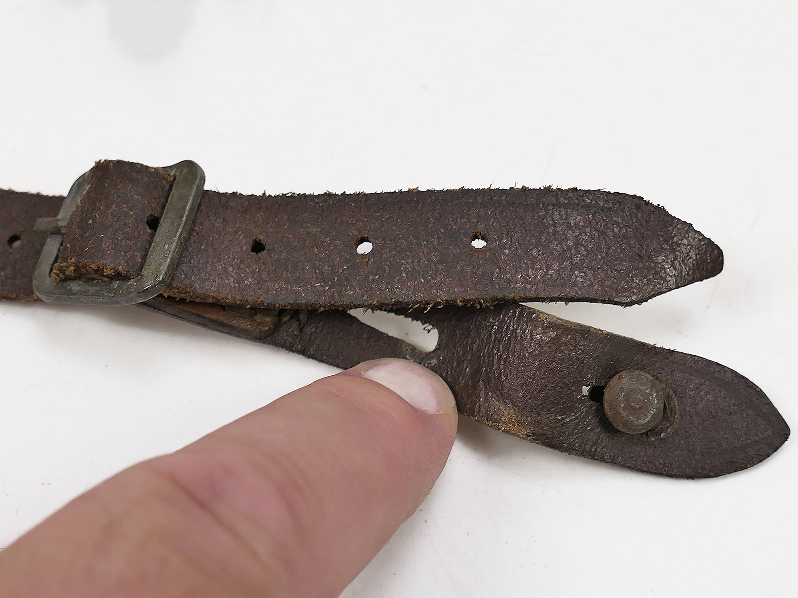 One-off vintage antique chin strap for Luftwaffe steel helmets – helmet lining M35, M40, M42 COLLECTION