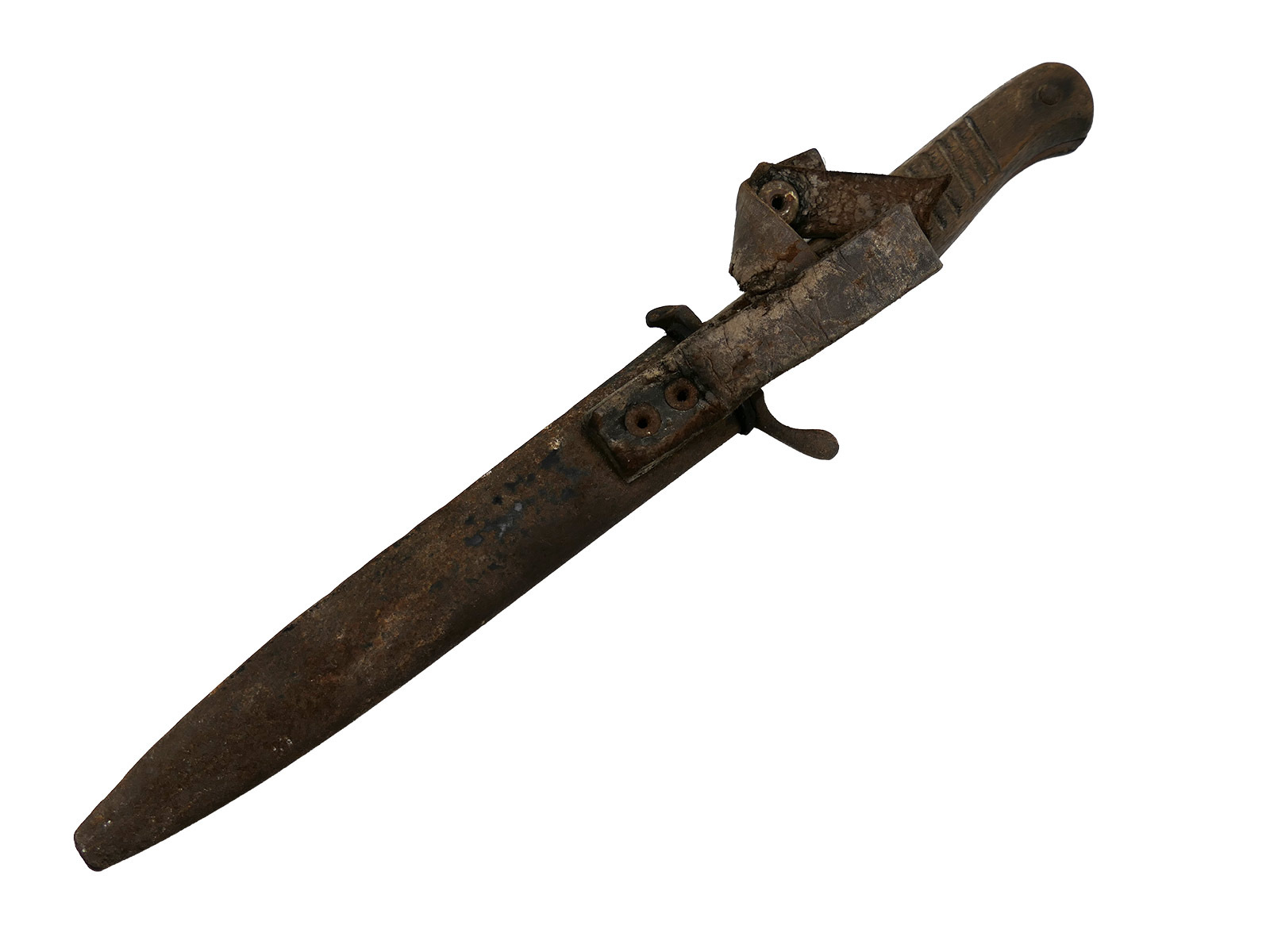 WK1 trench dagger with ERN mark, Rhineland razor factory, COLLECTION BATTLE WORN