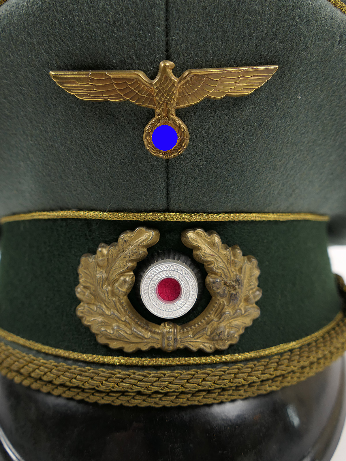 Antique Wehrmacht General’s peaked cap, size 58, with excellent patina – COLLECTION BATTLE WORN