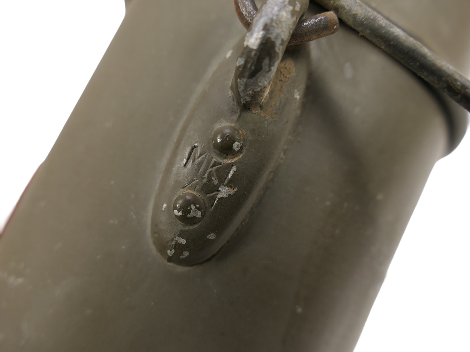 Wehrmacht cookware set, manufacturer MKL 41, with 95% of the original paintwork intact, complete with leather strap – COLLECTION