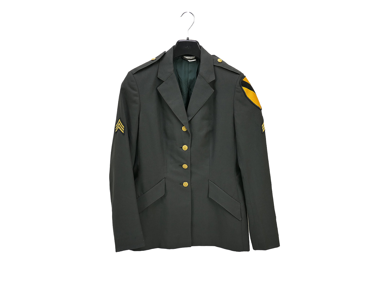 US ARMY Coat Woman`s Serge AG-344 Size 14 Classic Green Service Dress 1st Cav Uniform Women