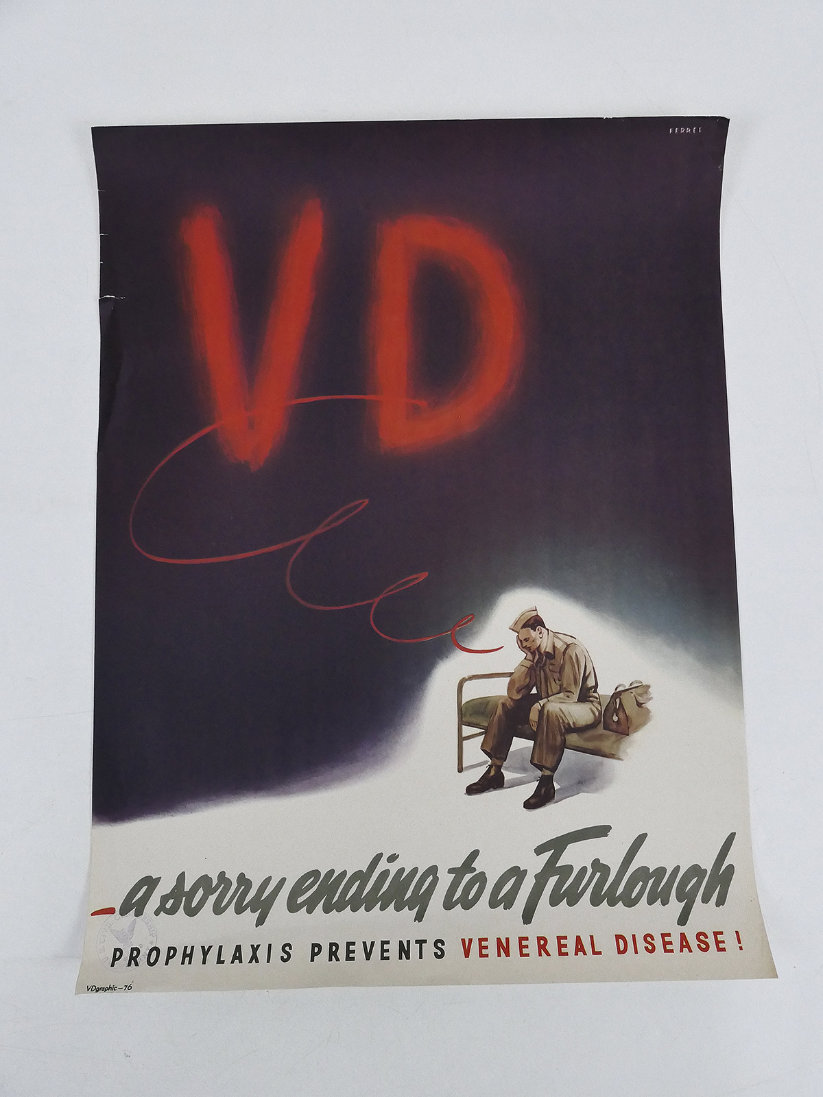 #07 WW2 Military Poster Poster US Army Barracks VD Venereal Disease Venereal Disease