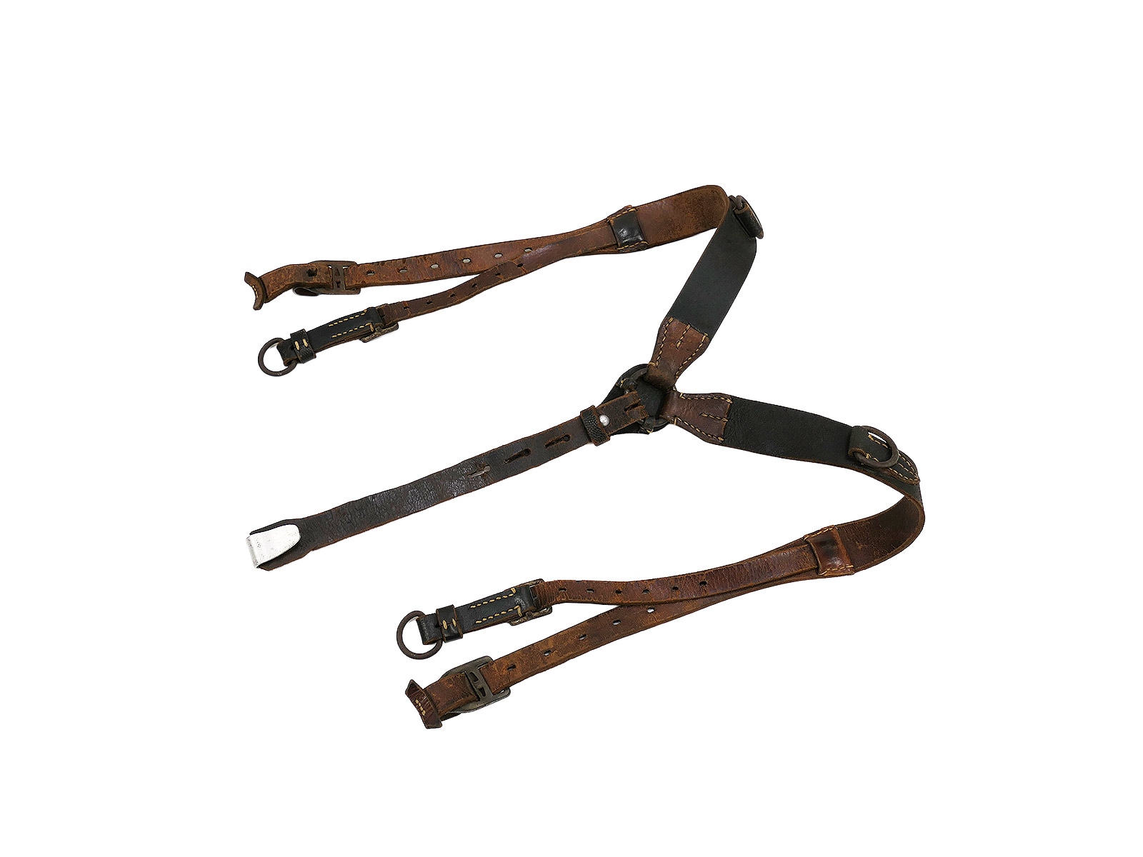One-off item – Original Wehrmacht Y-strap leather belt harness