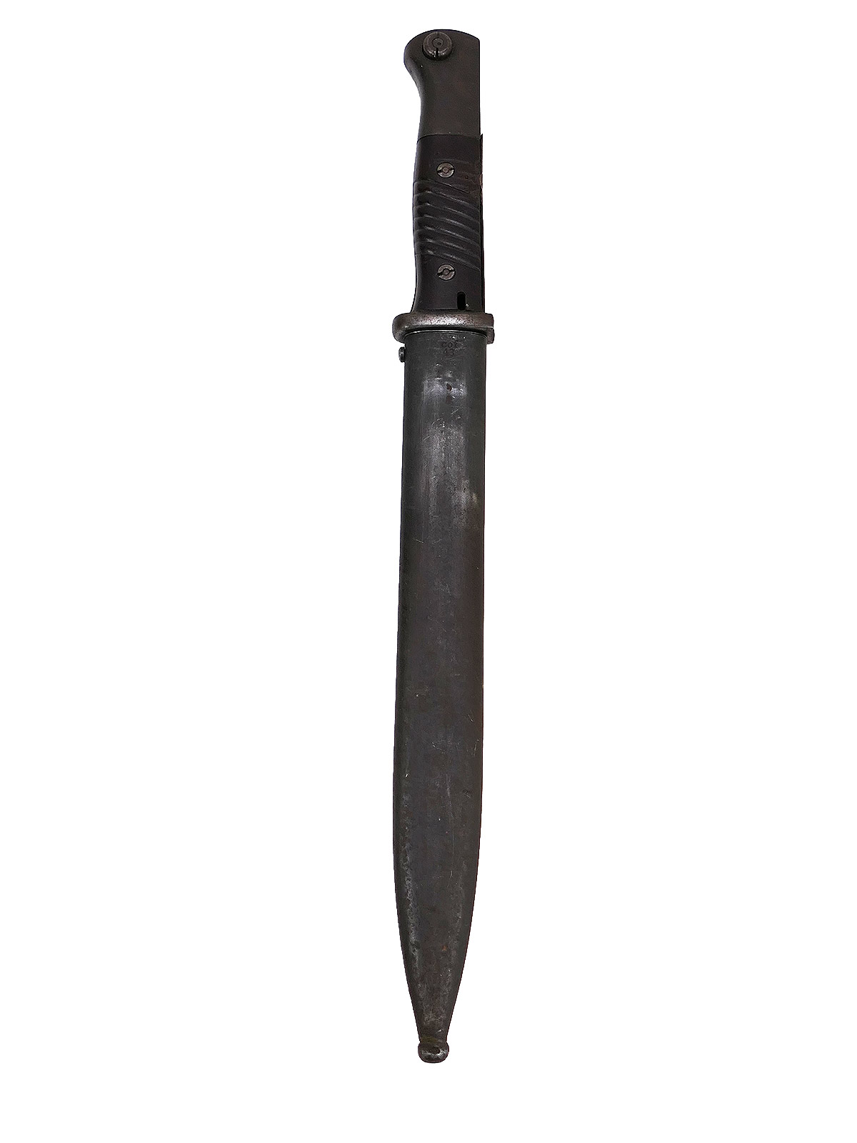 Wehrmacht M84/98 bayonet (from 1943) for the K98 carbine / fixed bayonet with scabbard, BATTLE-WORN