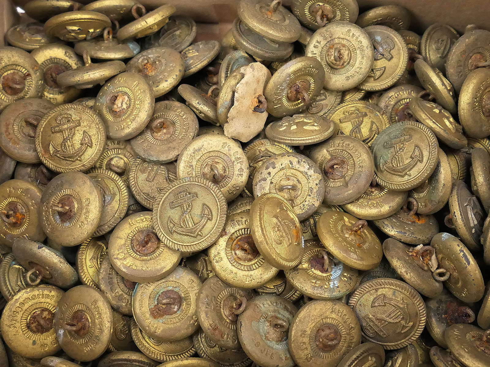 1x piece navy glass button 25mm gold colored VARIANTE Kriegsmarine glass buttons uniform buttons button