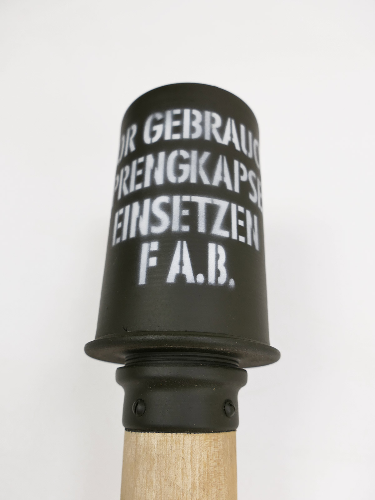 WK1 M17 Decorative Hand Grenade with Handle – Dismantlable – Wood / Metal