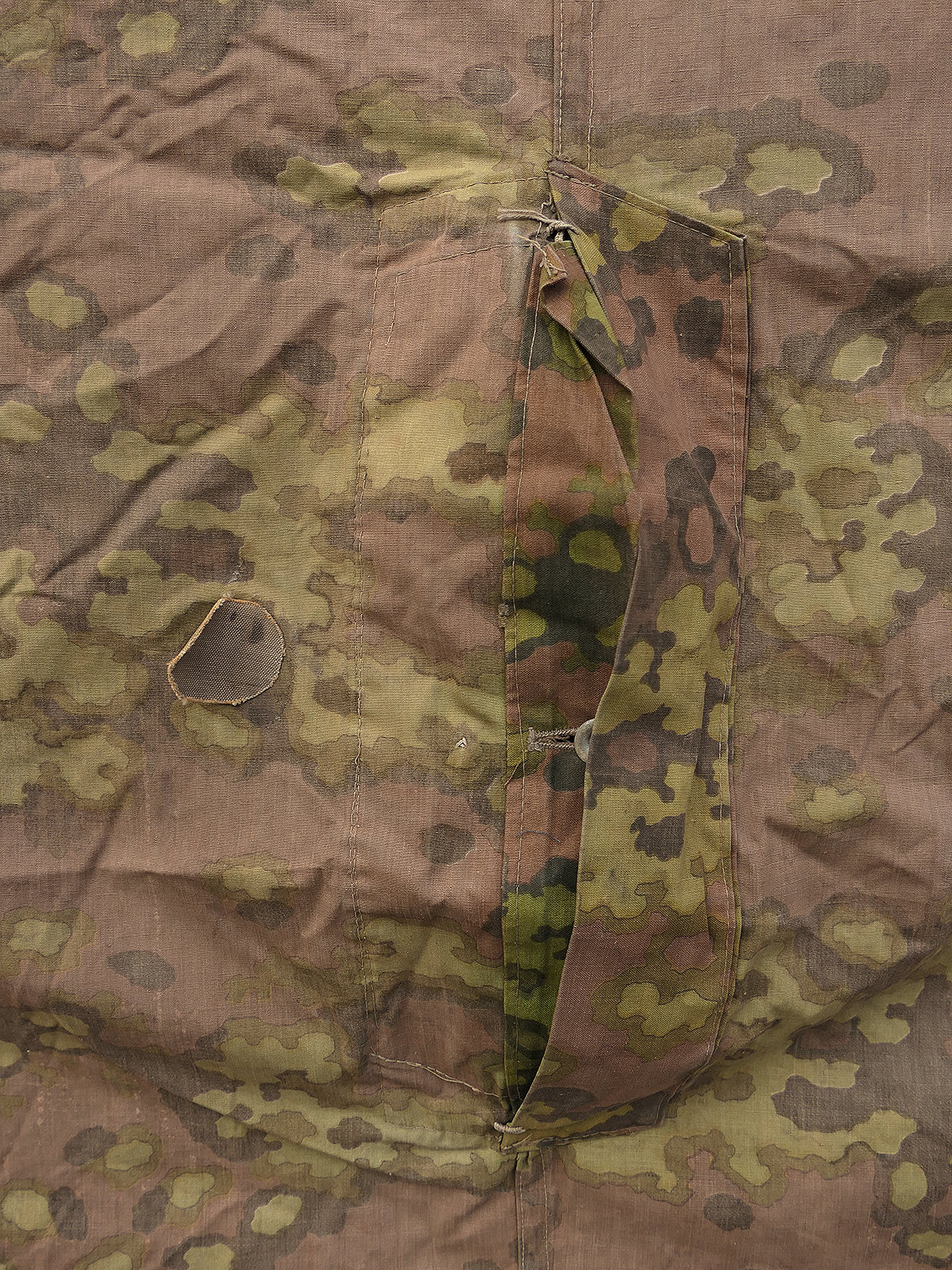 #B/ Waffen SS Original Tarpaulin – Oak Leaf Camouflage Tarpaulin – Battle-Worn