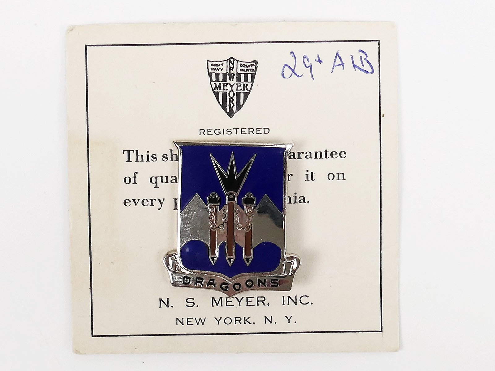 US WW2 Military Unit Crests Insignia 29th ARMORED INFANTRY BATTALION Pin Medal Badge Badge