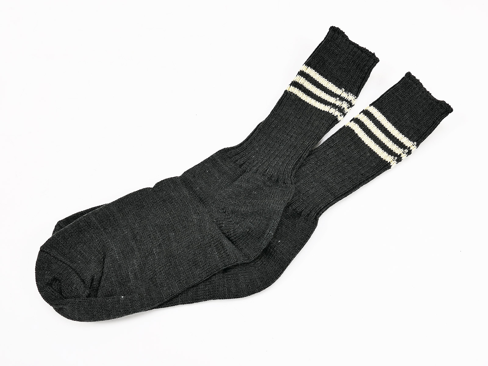 Wehrmacht woollen socks, boot socks, field grey, with size ring III, size 3 (45/46)