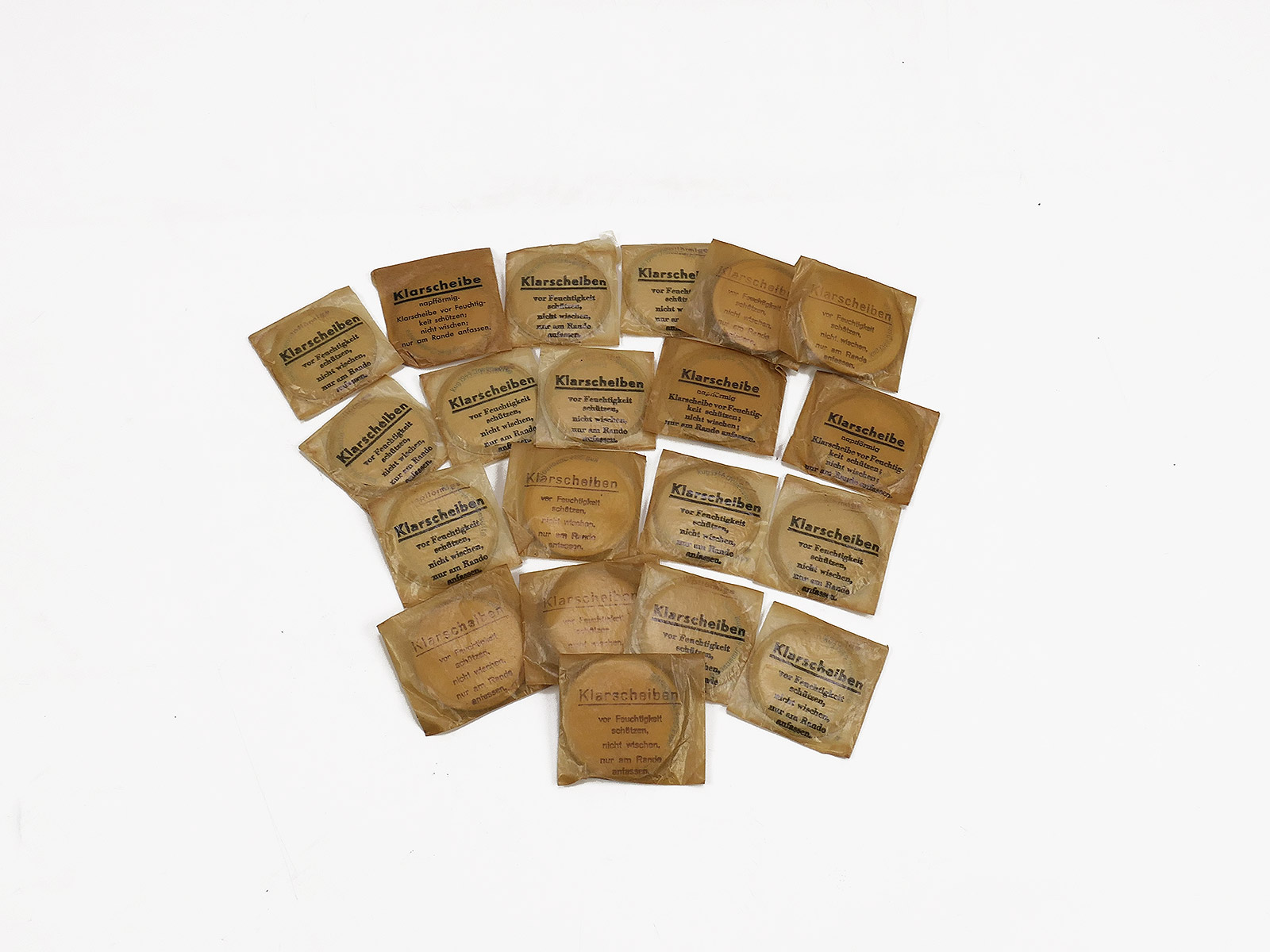 Accessories for gas masks: 1 set of clear lenses for Wehrmacht gas masks and S-type civil defence masks