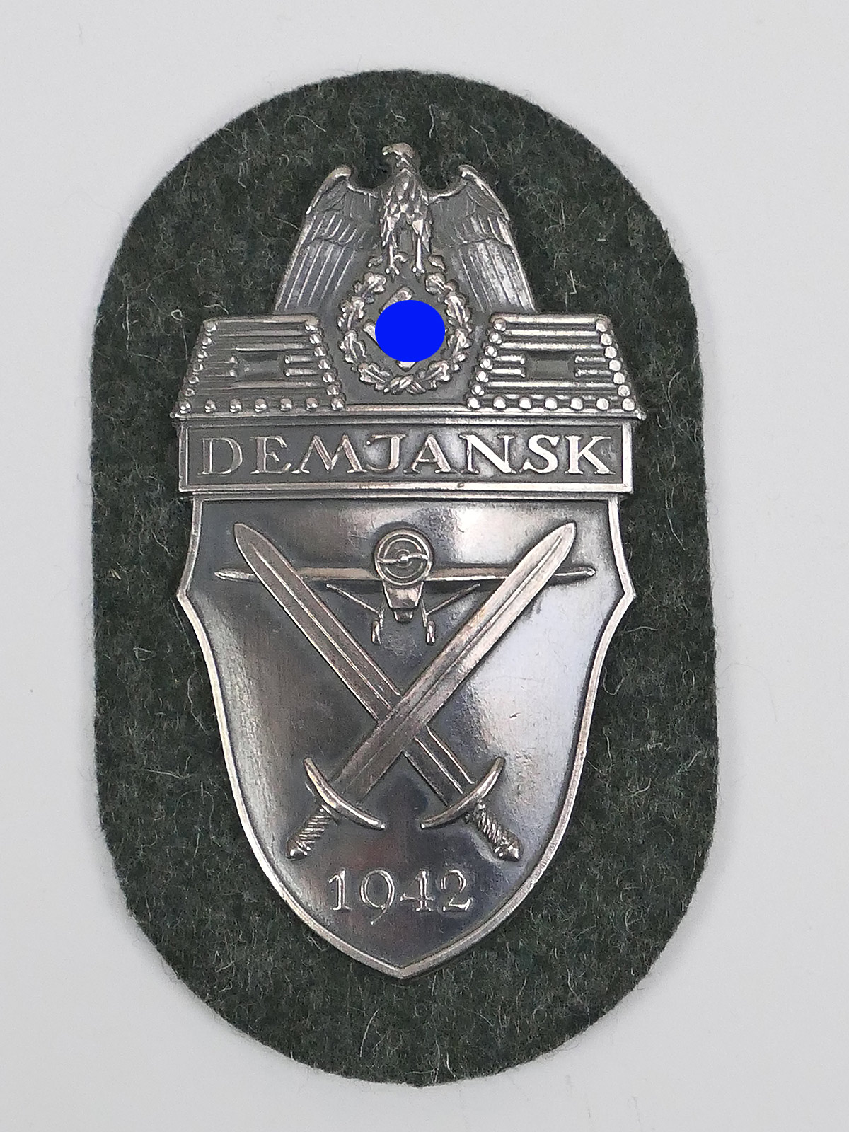 Wehrmacht sleeve badge DEMJANSK 1942 Demjanskschild badge Eastern Front Russia TOP!