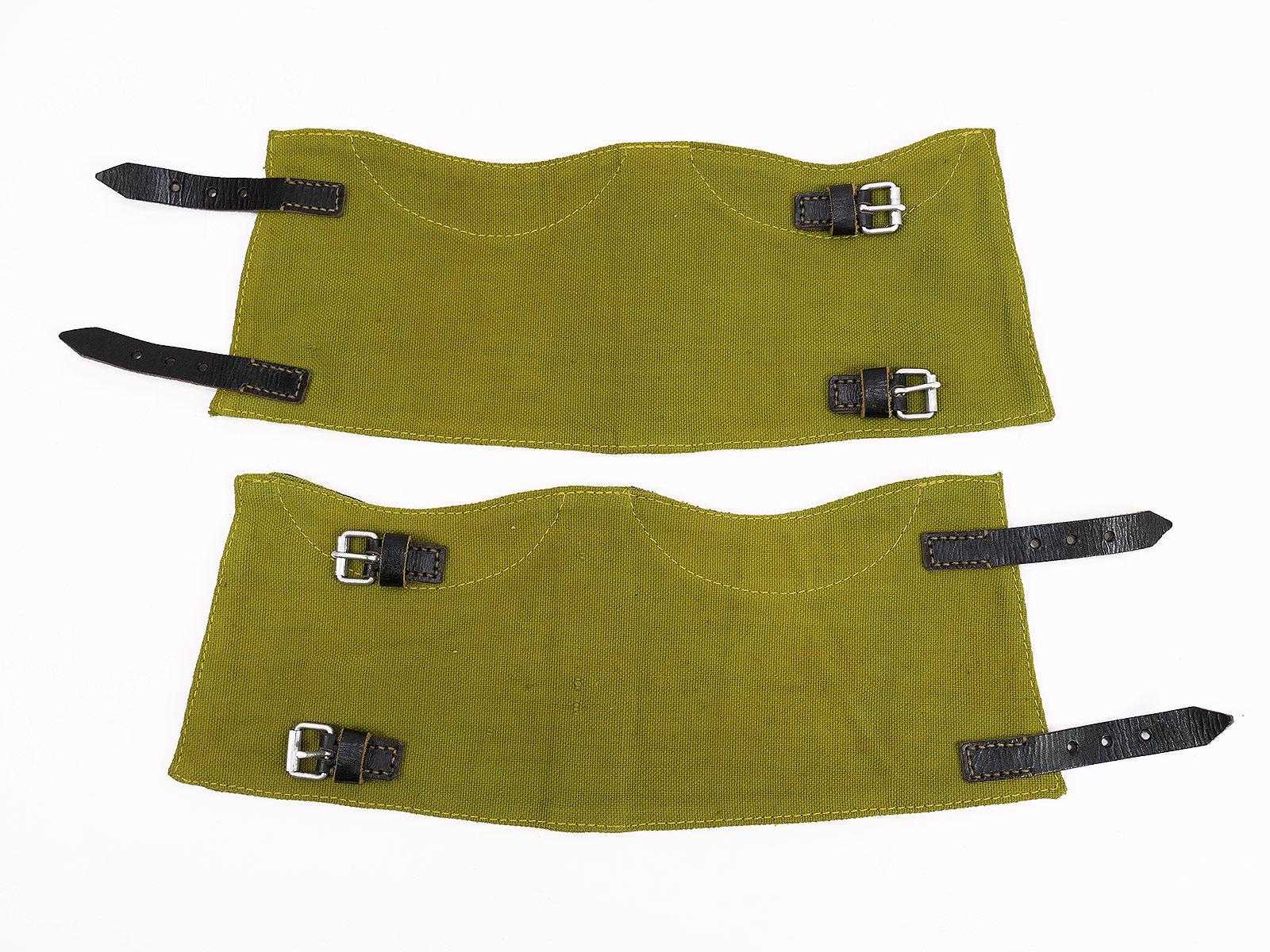 #6/ Wehrmacht-style pair of vintage gaiters * Handcrafted * for lace-up boots