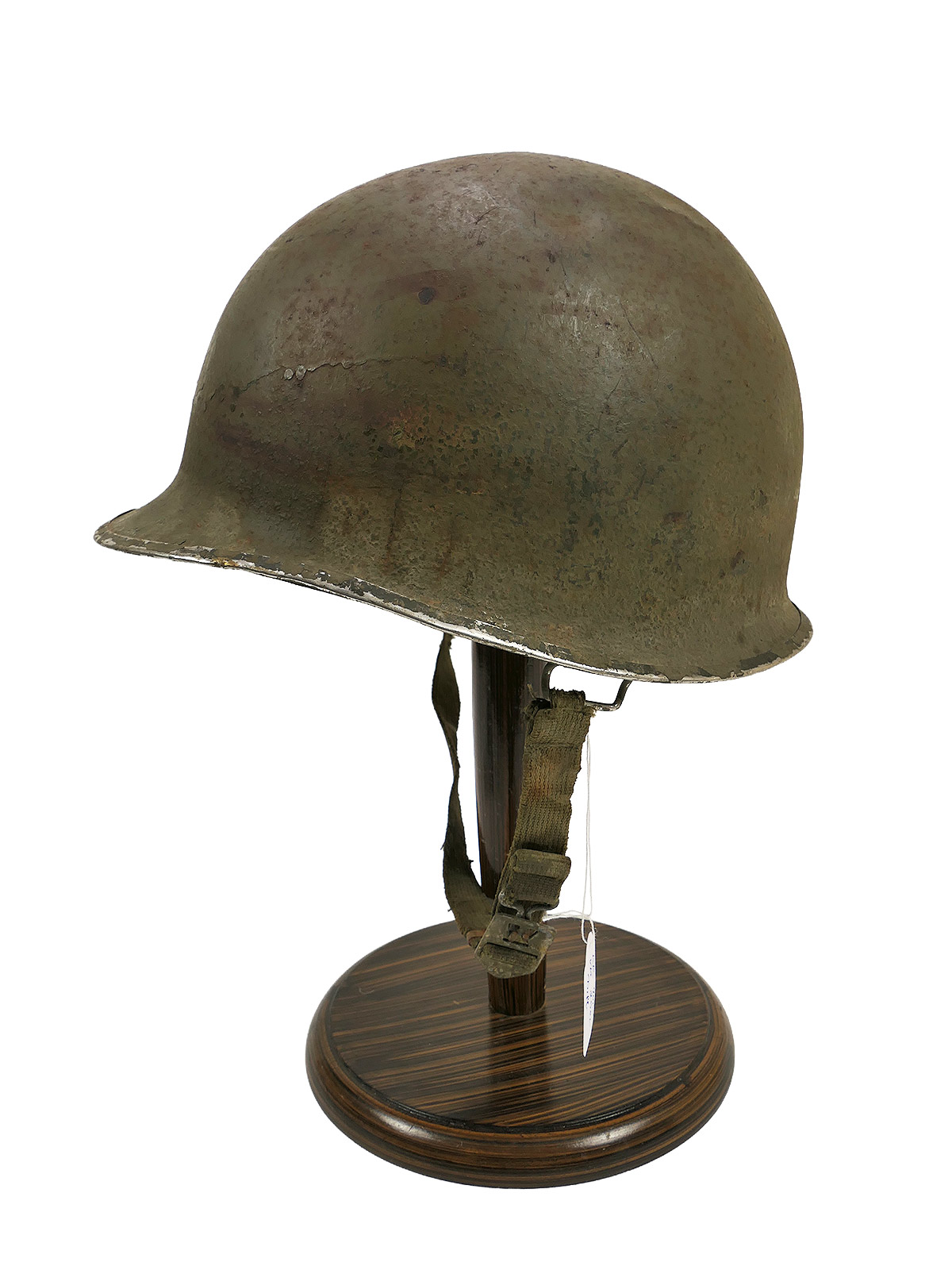 US Army WW2 M1 Front Seam Helmet (Stahlhelm) with liner / chin strap