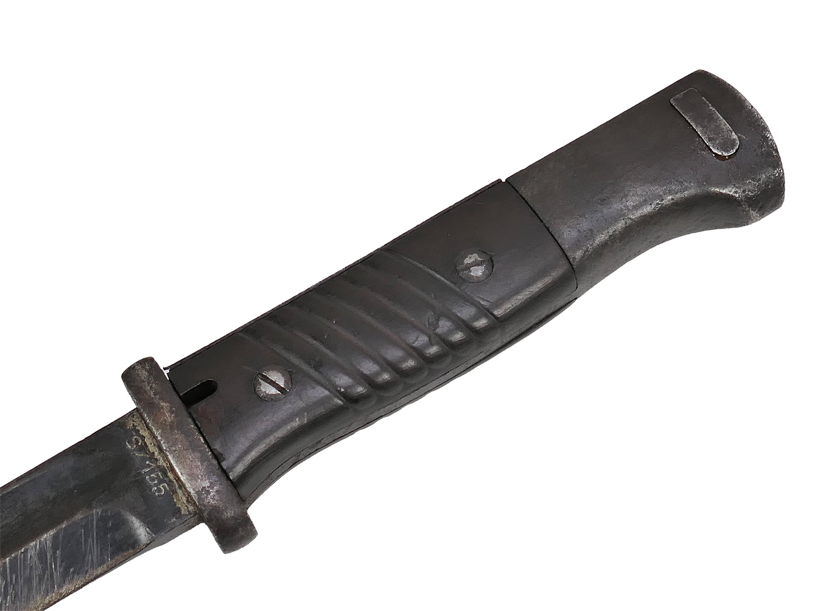 Wehrmacht M84/98 K98 bayonet / S/155 sidearm with belt loop – BATTLE WORN