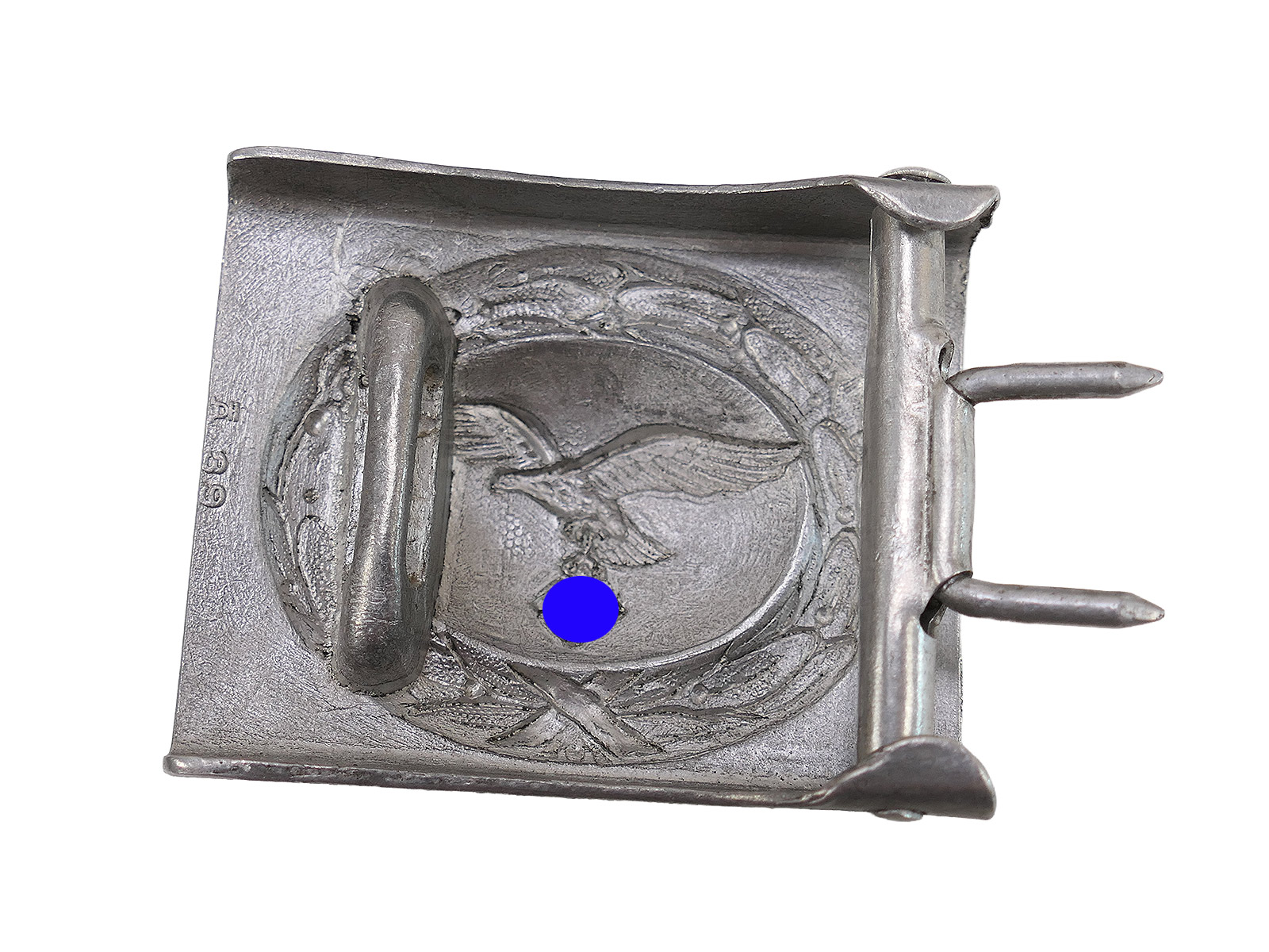 Luftwaffe Vintage Belt / Leather Belt, 105 cm, with Luftwaffe Pilot Aluminium Buckle – BATTLE WORN