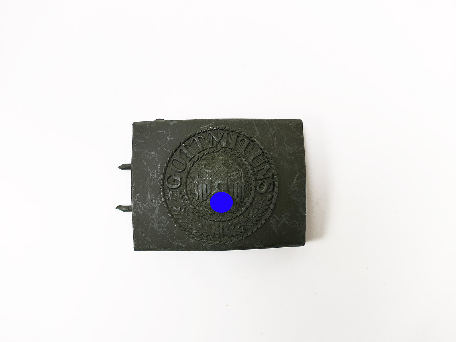 Wehrmacht Army Belt Buckle Steel J.F.S. Field Grey Dark Belt Buckle 