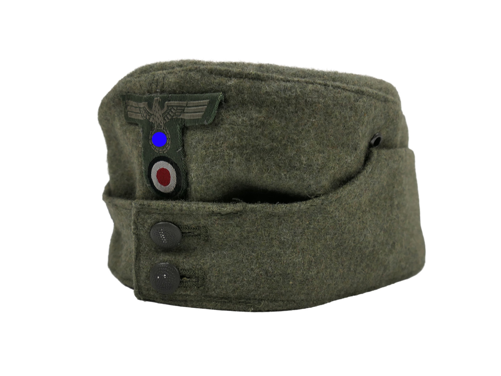 Wehrmacht Army vintage M42 cap for enlisted men, size 57, BATTLE WORN