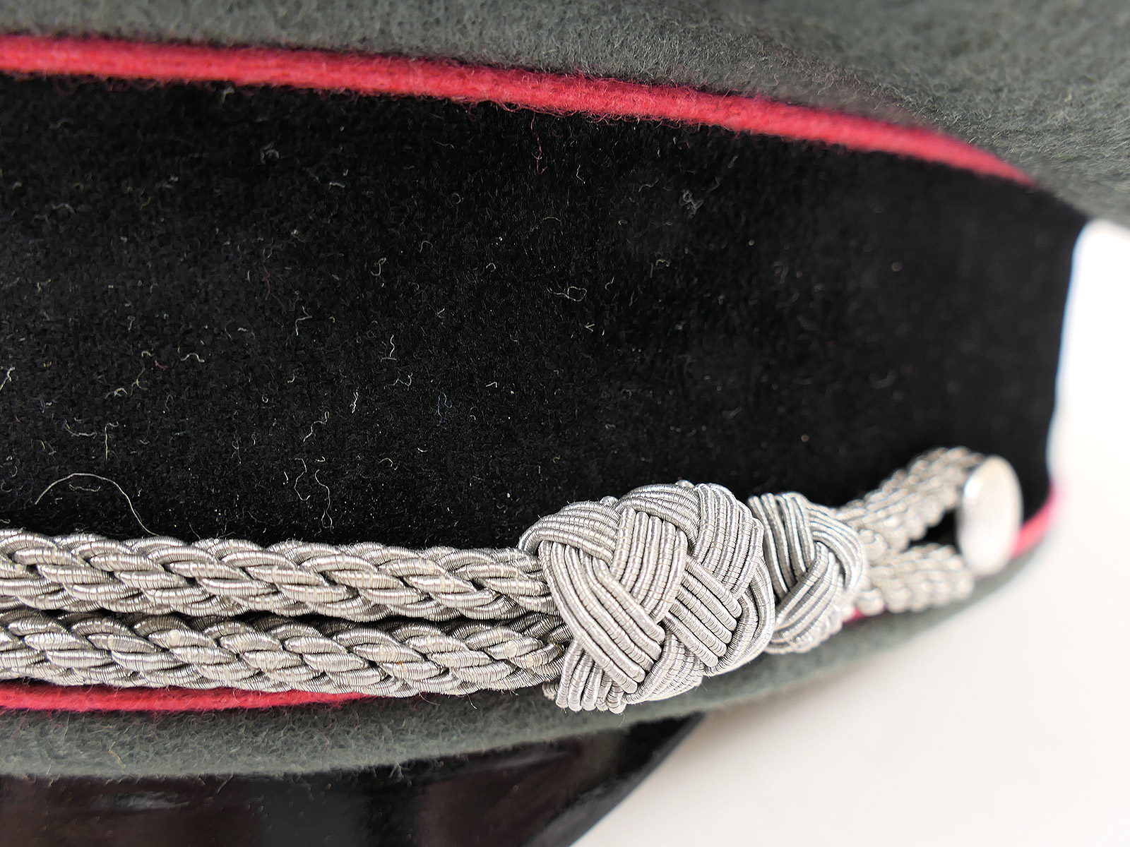Waffen SS peaked cap, officer’s, PANZERTRUPPE, size 58 – top-quality museum-grade reproduction with metal detailing