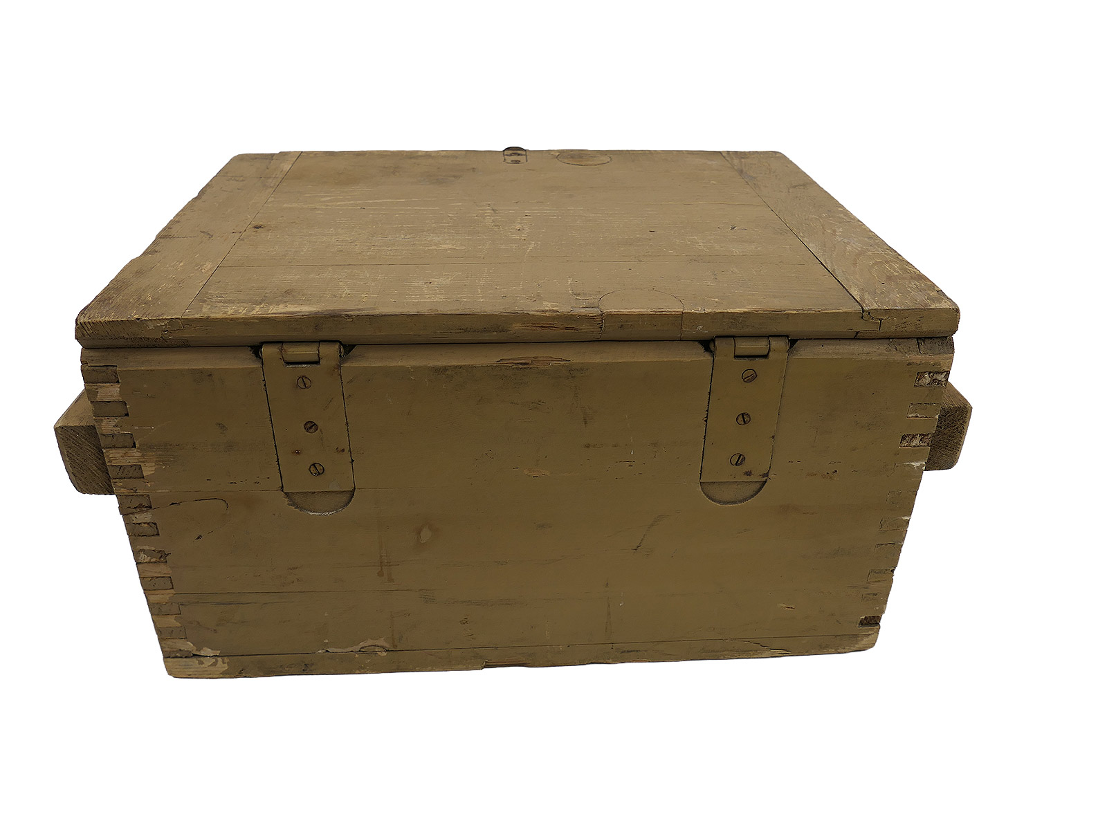 Luftwaffe ammunition box, wooden box, Luftwaffe ammunition box from 1943 onwards, original colour