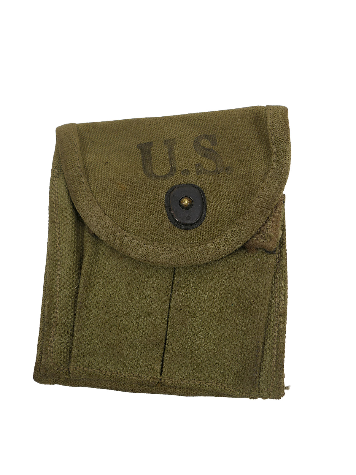 #2 Original US Army WW2 M1 Carbine magazine pouch, 1943, double magazine pouch, BATTLE WORN