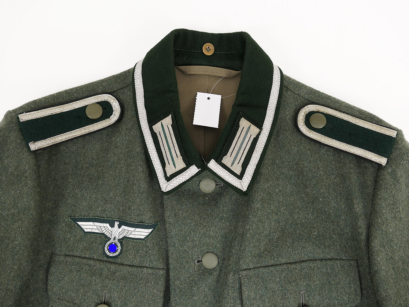 Wehrmacht M36 field tunic, non-commissioned officer, engineers’ uniform, in service condition, top-quality museum-grade reproduction, Janke COLLECTION