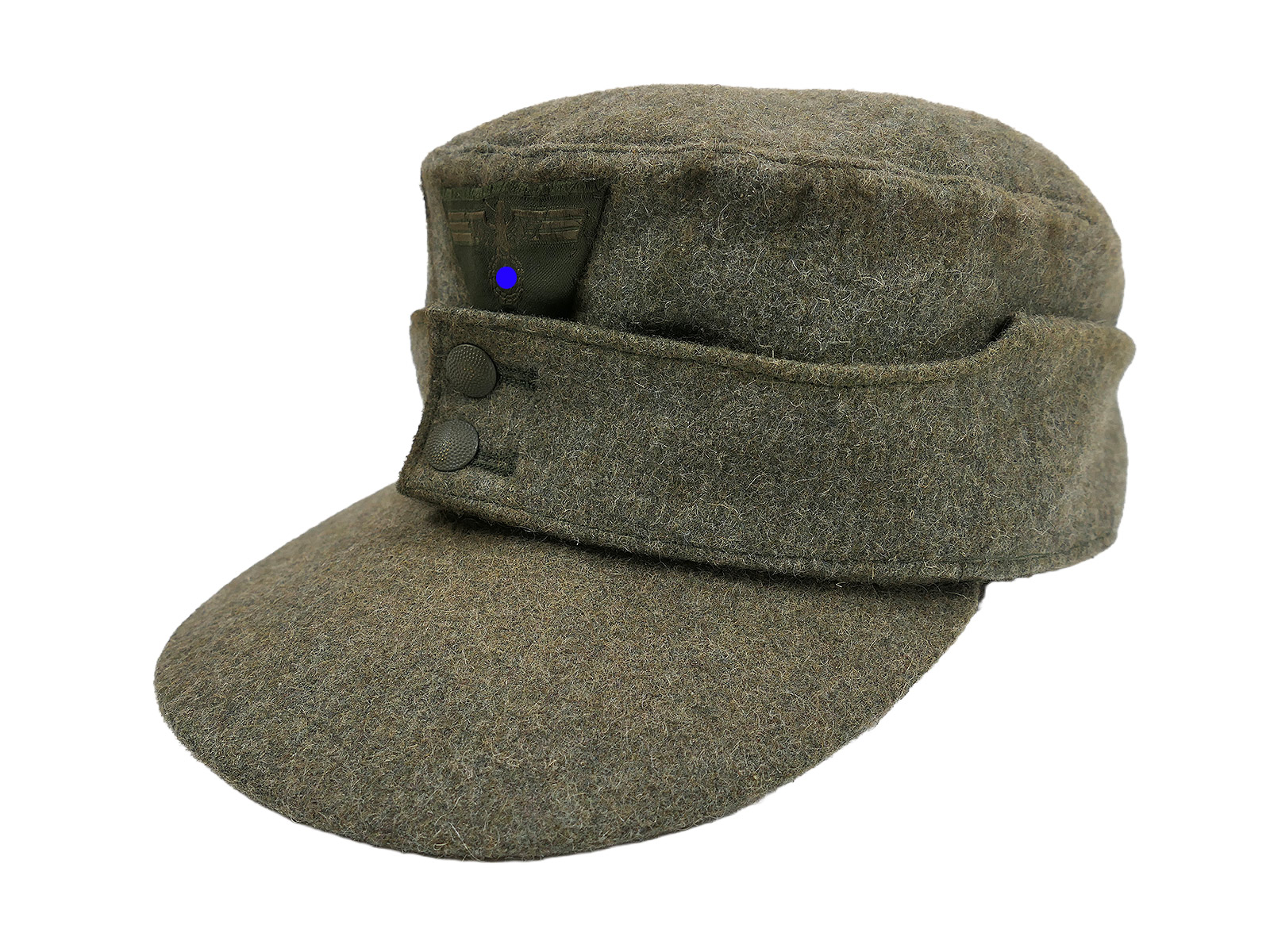 Wehrmacht M43 field cap M1943 with trapezoidal detailing, cap eagle, size 59/60, BATTLE WORN