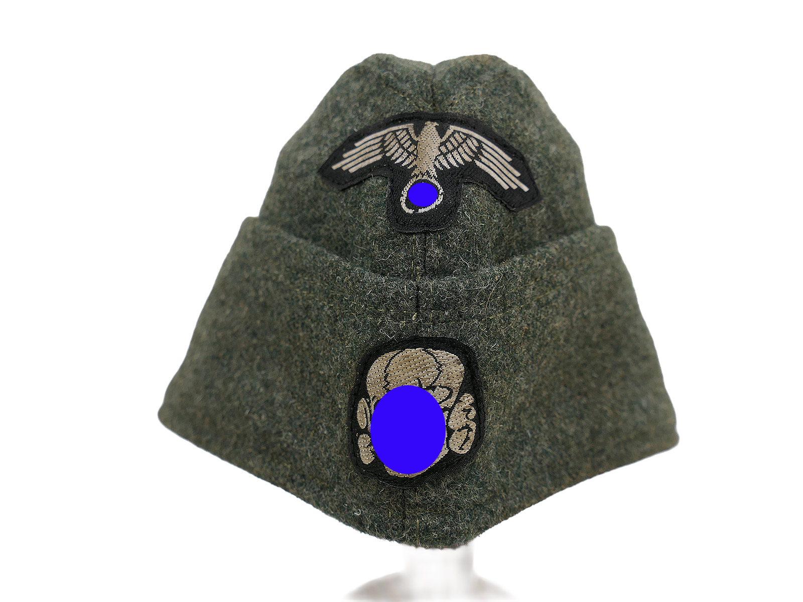 Waffen-SS cap for enlisted men, featuring an eagle and a skull, size 57