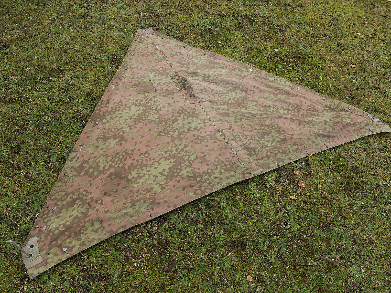 #A/ Waffen SS Original Tarpaulin – Oak Leaf Camouflage Tarpaulin – Battle-Worn